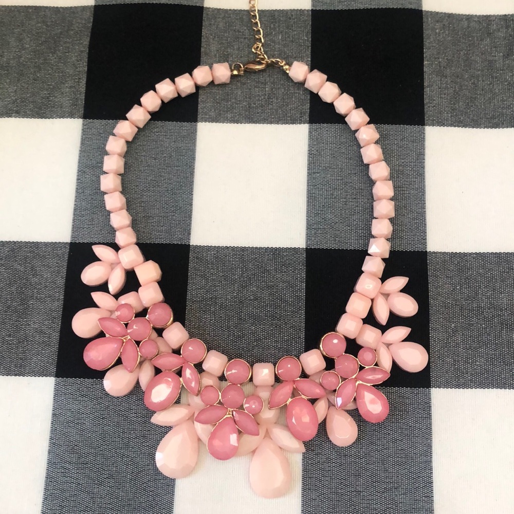 Pink beaded statement necklace!